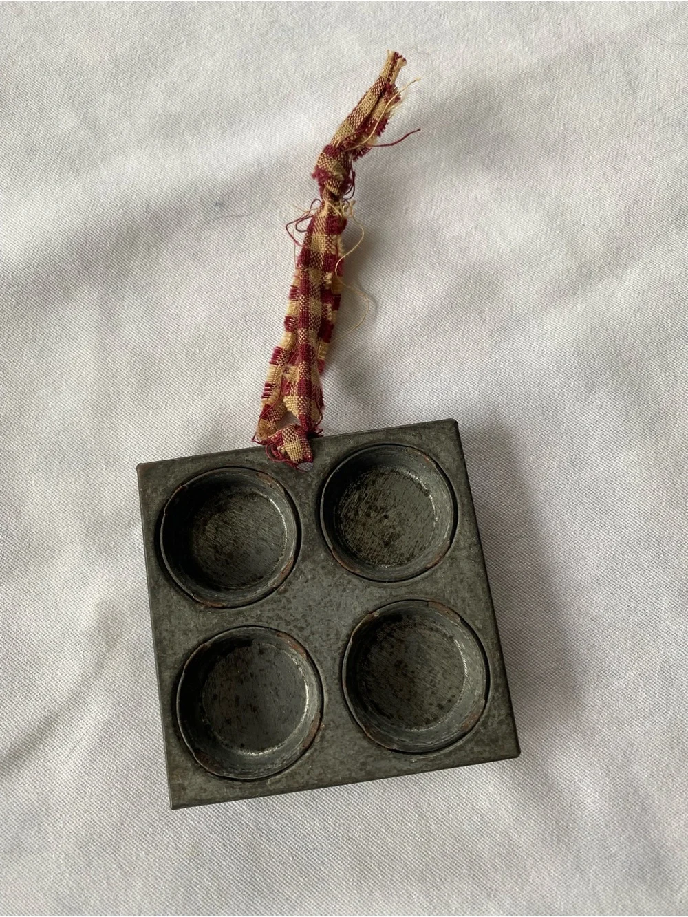 Rustic Muffin Pan Christmas Ornament